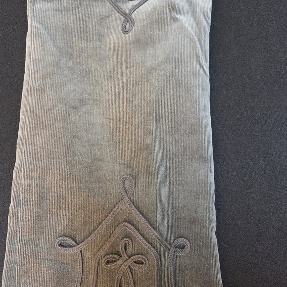 Oscar de la Renta Gray Straight Leg Pants with Embroidery - Picture 10 of 12